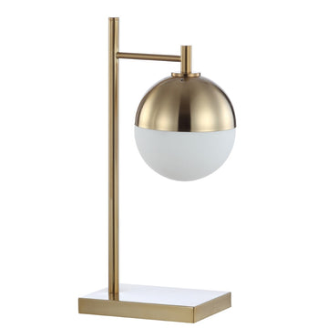 Marcel 21" Iron/Glass Art Deco Mid Century Globe LED Table Lamp - JONATHAN Y